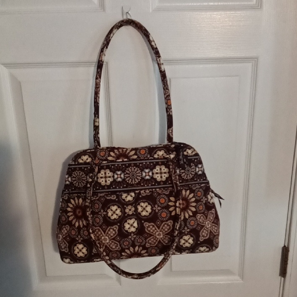 Vera Bradley Brown Floral Shoulder Bag